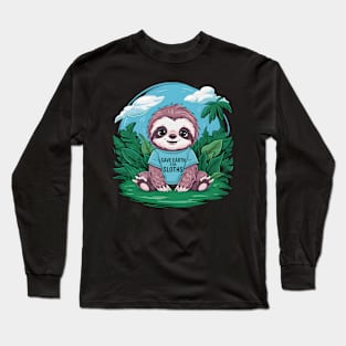 "Charming Guardian: Sloth's Plea for the Planet" Long Sleeve T-Shirt